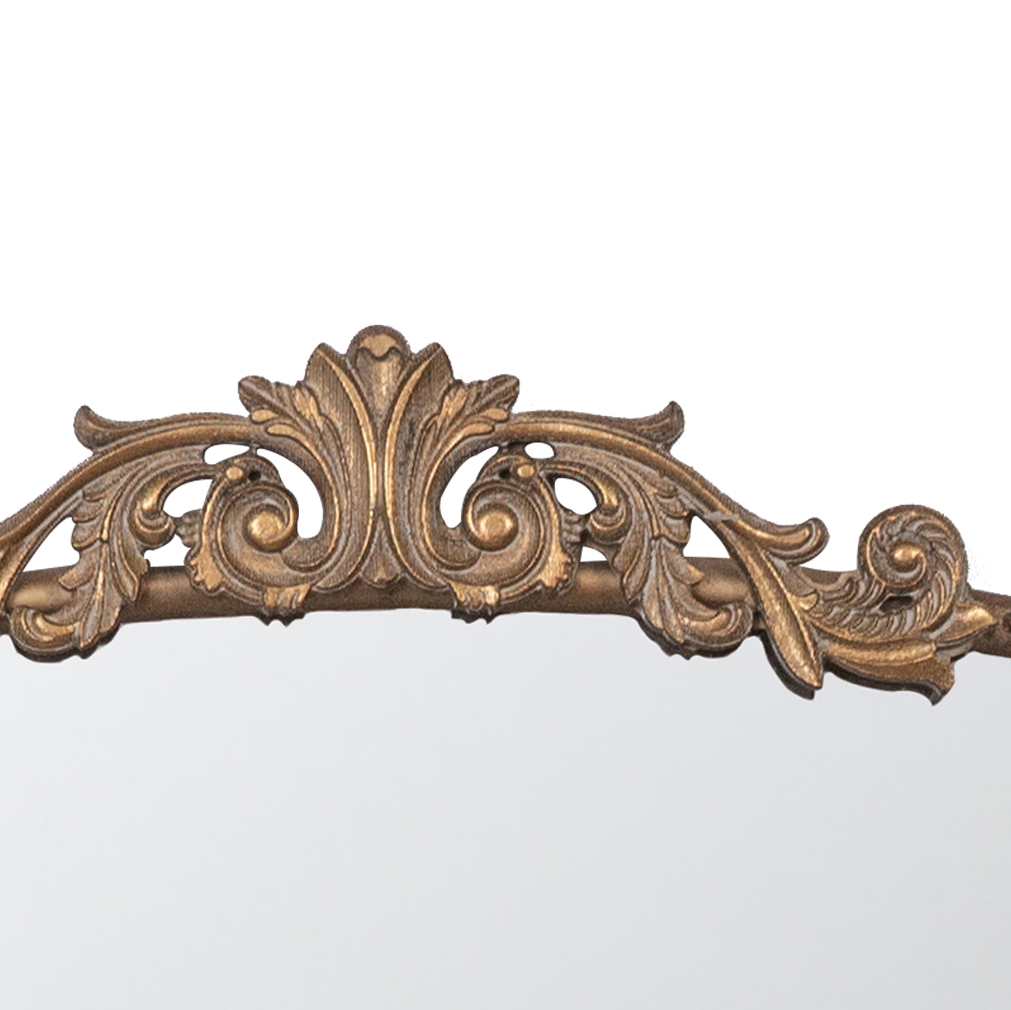 Walker Edison | Vintage Fleur Design Gold Arch Mirror