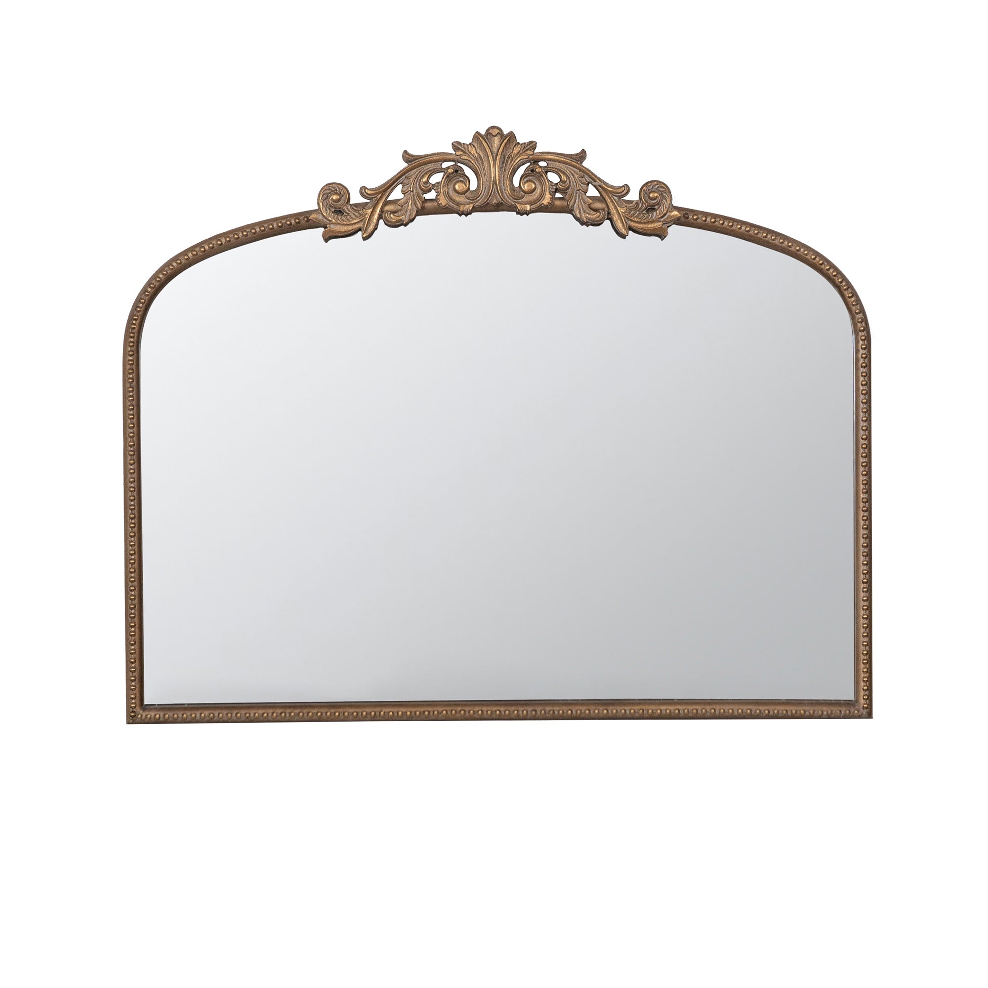 Walker Edison | Vintage Fleur Design Gold Arch Mirror