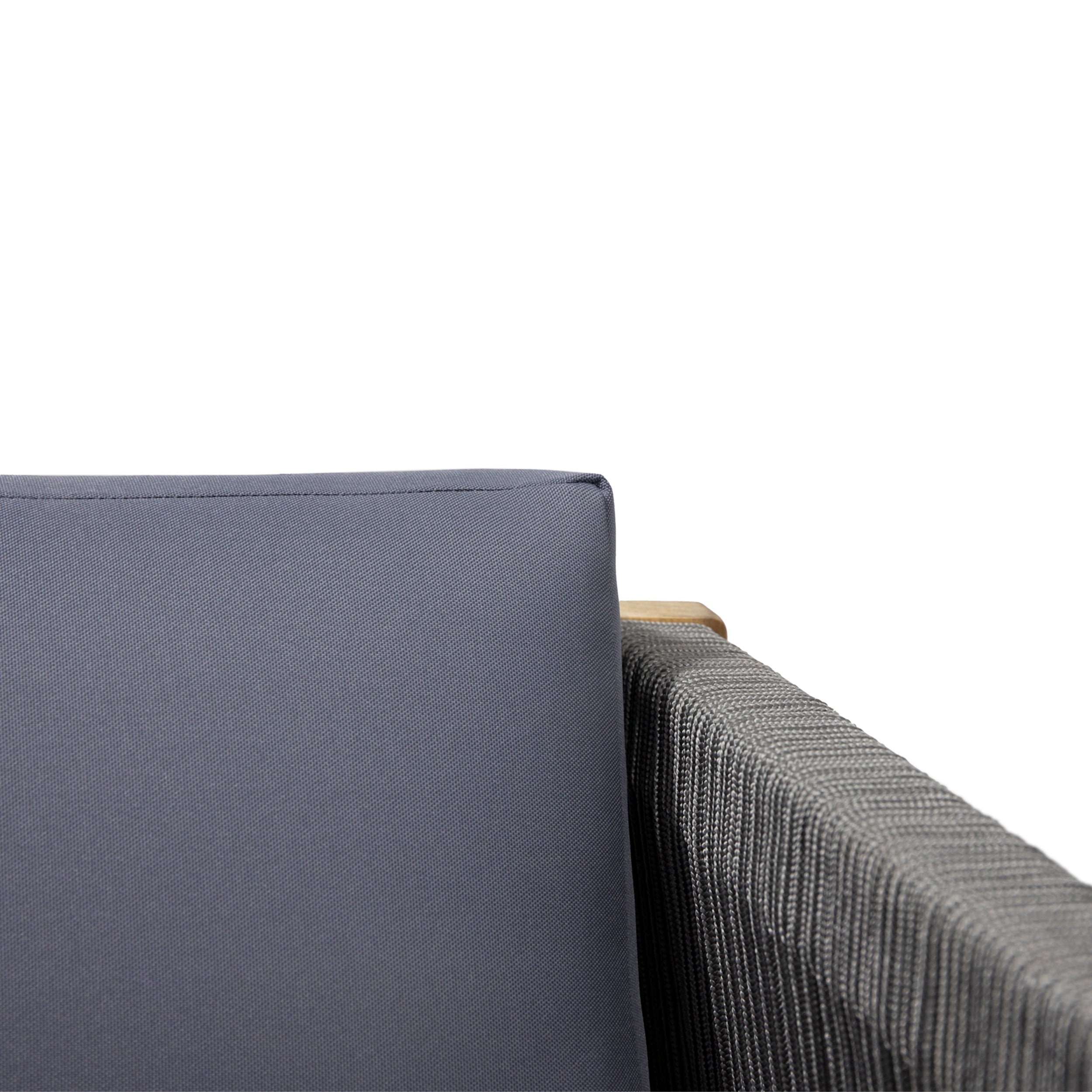 Walker Edison | Rope Design Outdoor Teak Loveseat Set