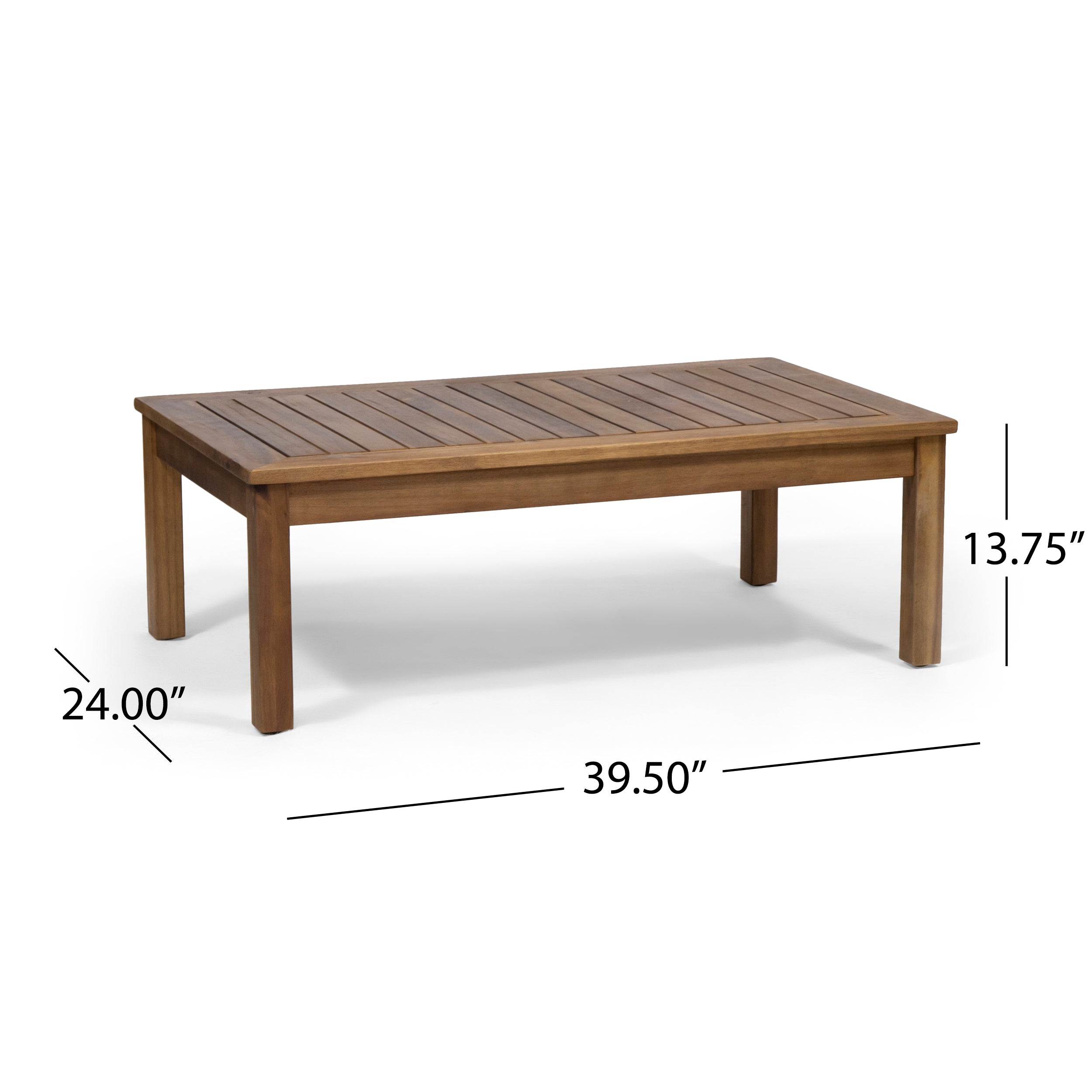Walker Edison | Rope Design Outdoor Teak Loveseat Set