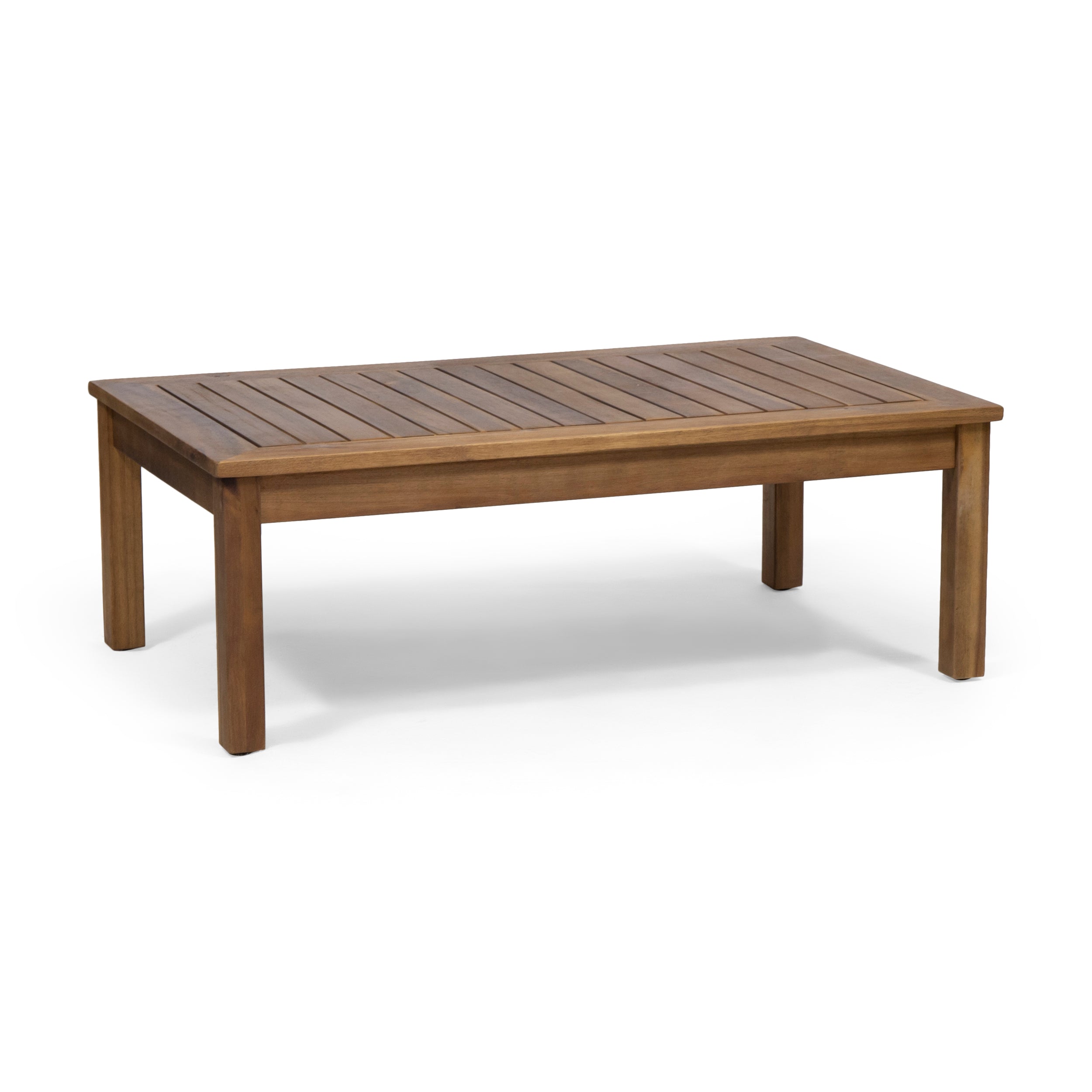 Walker Edison | Rope Design Outdoor Teak Loveseat Set