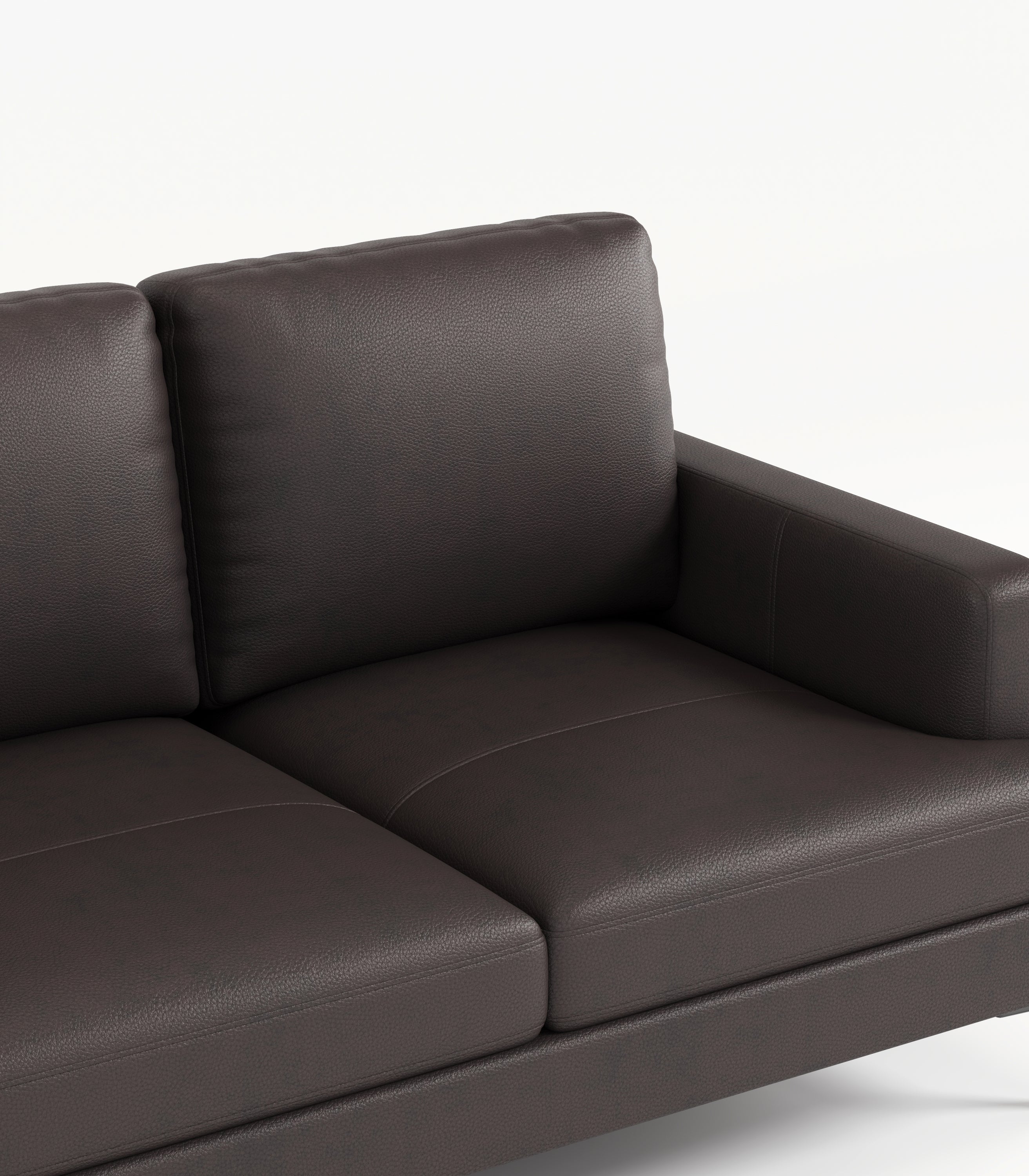 Walker Edison | Brown Genuine Leather Sofa